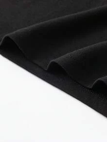 Camiseta De Mujer Rosa Suave Con Diseño Floral - Cerezo Y Luna, Top Casual Transpirable Para Primavera/Verano/Otoño, Conjunto Artístico, Material Cómodo, Camiseta Gráfica, Adultos - oscuro - Ver 5