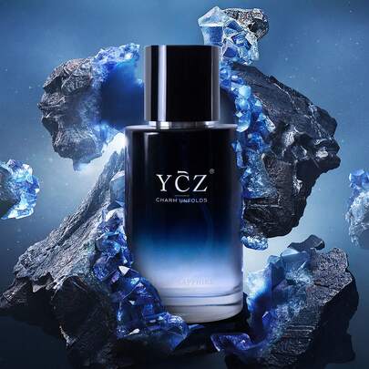  YCZ Midnight Ocean Men's Perfume, 1.7 Oz. Long-Lasting Men's Perfume. The Dark Purple Bottle Is An Ideal Gift For Gentlemen. 1 Bottle Of Men's Pheromone Dragon Water Roll-On Perfume, Lemon And Mint Fragrance, Long-Lasting Scent, Suitable For Dates, Commuting, And Valentine's Day Gifts.