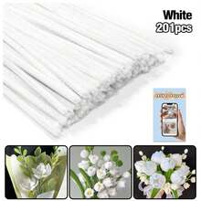 200/450根多色加粗雪尼尔绒条，散装彩色毛绒棒，9种颜色，适用于DIY工艺品和艺术项目，可作绒球，适用于情人节、母亲节和复活节装饰 - 彩色 - 查看 68