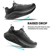 Women's Walking Shoes Cushion Comfortable ActiveBreeze Running Tennis Shoes Non-Slip Workout Gym Sports Athletic Breathable Fashion Sneakers - 黑色 - 查看 9