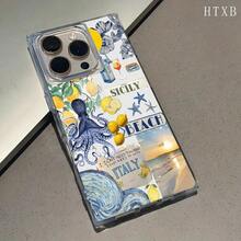 Teléfono móvil Lemon Octopus Block, adecuado para phone16promax, 16 15pro 14PLUS 13 12Pro 11 Pro X XSMAX 12 13 16e 17 17pro 17promax 17airx, y cobertura total transparente: nueva protección de alto valor - transparente - Ver 4