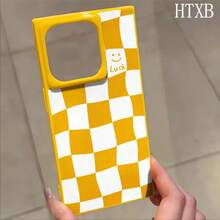Funda con diseño de bloques de cubos de la suerte, compatible con los modelos 16 Pro, 16, 15 Pro, 14, 14 Plus, 13, 13 Pro, 12 Pro y 12 Pro. Ofrece protección total contra golpes, una amplia abertura para la pantalla, un elegante marco brillante y una excelente calidad de imagen. - Amarillo - Ver 4