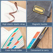 Libro de planificación 2026 - Con planificación diaria, páginas reforzadas y cubierta dura reforzada - Planificador de gestión del tiempo - Oficina, regalos de Año Nuevo o cumpleaños para adultos, apariencia exquisita, cierre con hebilla de metal - A5 - Ver 4