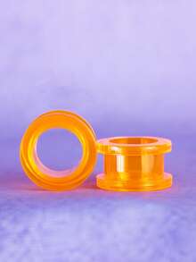 1 对时尚朋克波西米亚 Y2K 风格亚克力耳塞/耳塞，男女通用身体首饰，适合日常佩戴和聚会 - Ear gauge - 查看 27