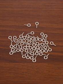 50Pcs/Lot 10/12/17.5mm 304 Stainless Steel Small Tiny Eye Pins Fit DIY Handmade Supplies Eyepins Hooks Eyelets Screw Threaded Clasps Hooks For Jewelry Making Finding Accessories - Sheep Eye Spiral Needle - View 4