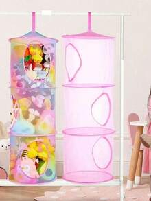 Socks Clothing Storage Net Or Hammock, 1 Piece Hanging Plush Animal Storage 3 Compartments Toy Net Hammock For Plush Animal Storage Net Material Animal Hammock Suitable For Children Girls Room When Not In Use, It Can Be Compressed And Does Not Take Up Storage Space Decoration (Suitable For Small Dolls) Bedroom, Storage Box, Home Storage, Women's White T-Shirt, Women's Black Pants, Women's Winter Clothes, Dresses,