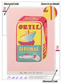 | 5D DIY 钻石画 | 粉色系沙丁鱼罐头艺术 5D DIY 钻石画套装。高清钻石点画，手工装饰画，DIY 技巧和专注力练习。礼品钻石画。 - 彩色 - 查看 8