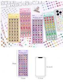 Un paquete de 8 pegatinas con expresiones lindas. Se pueden usar para scrapbooks, diarios, tarjetas de felicitación, pegatinas para teléfonos móviles, botellas de vidrio, sobres, manualidades DIY, calendarios, decoración del hogar, elaboración de artesanías, decoración de regalos, planes diarios y pegatinas escolares.