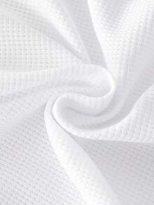 Conjunto de sudadera de cuello redondo de manga larga con estampado gráfico de fresa de gofre + pantalones acampanados de color liso acanalado para niñas, otoño/invierno - Blanco - Ver 7