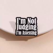 Creative English Letter & Geometric Shape Decorative Brooch, Cartoon Unique Accessory