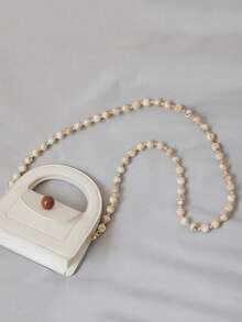 Bernsteinfarbe luxuriöser acrylischer Perlen-Lanyard Trageriemen für Handys, Umhängetasche Handykette