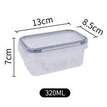 1pc Set Rectangular Refrigerator Food Container, Microwave Plastic Lunch Box, Airtight Meal Prep Containers For Food Storage, For Outdoor, Camping