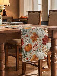 1/2/3/4/5pcs Linen Table Runner And Placemat Set, Heat Resistant, Stain Resistant, Wrinkle-Free, Machine Washable, Suitable For Home Dining Room And Restaurant, Table Decor, Home Furnishings, Suitable For Holiday Parties, Kitchen, Fireplace - Multicolor - View 9