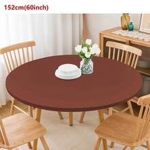 1pc Solid Color Fitted Tablecloth, Removable & Washable Milk Silk Tablecloth, 125g Fabric, Suitable For Party, Picnic, Camping, Restaurant, Outdoor, Indoor Gathering And Daily Use, Non-Standard Size