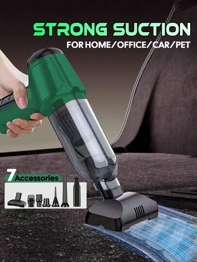 High Suction Power Portable Car And Home Dust Sweeper, Wireless Handheld Vacuum Cleaner, 2-In-1 USB Portable Dust Collector, For Computer Cleaning, Cleaning Supplies For Car, Pet Hair, Desk & Furniture, Car Accessories