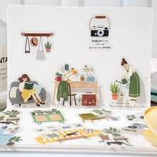 30 件温暖家居可爱图案贴纸，适用于办公室、电脑、手机壳、相册、行李箱、记事本、学校笔记本、剪贴簿、学校用品、绿色美学、文具 - 綠色 - 查看 5