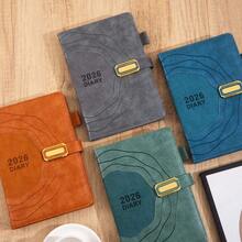 Libro de planificación 2026 - Con planificación diaria, páginas reforzadas y cubierta dura reforzada - Planificador de gestión del tiempo - Oficina, regalos de Año Nuevo o cumpleaños para adultos, apariencia exquisita, cierre con hebilla de metal - A5 - Ver 6