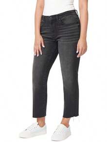 Kensie Jeans The Allie High-Rise Slim Straighthalloween - Ramona Wash - View 8