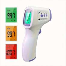 Non-Contact Thermometer For Measuring Body Temperature With Large Led Display (Battery Not Included), Ideal Gift For Christmas, Halloween, Thanksgiving - White - View 9