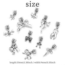 30/50pcs Assorted Vintage Hollow Bowknot Gold Plated Pendant, Multi-Style Elegant Connectors Suitable For DIY Lovely Fashion Bracelet, Necklace, Keychain, Jewelry Accessories, Mother's Day, Valentine's Day Gifts