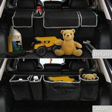 Large Car Boot Pocket Storage Bag Organiser Back Seat Hanger Tidy Hanging Pouch - 黑色 - 查看 1