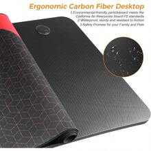 DESIGNA Computer Desk Racing Style, 47 Inch Gaming Desk, Writing Home Office Desk with Free Mouse Pad, USB Handle Rack, Cup Holder & Headphone Hook, Black - por defecto - Ver 8