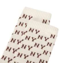MLB 1 Paar unisex MONOGRAM Serie elastische, bequeme Lässig Creme-farbene Socken 3ASOMM13N-50CRD
