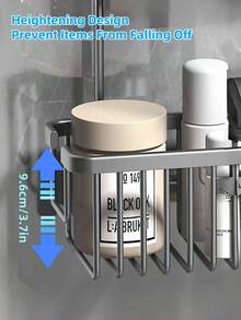 1 Stück Duschkorb zum Aufhängen für das Badezimmer, Badezimmer Aufbewahrungsregal, Badezimmer Aufbewahrungskorb, Shampoo- und Duschgel-Halter-Organizer, Badezimmer Accessoires, Badezimmer Aufbewahrung und Organisation, Material aus Aluminiumlegierung, wasserdicht und rostfrei, nagel freie Installation, Abtropfkorb, Aufbewahrung