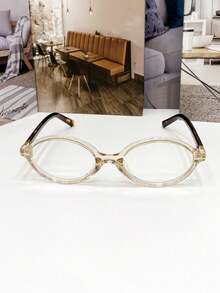 Women's Eyeglasses Frame Luxury Oval Frame  Lens Fashion Europe - Rượu sâm banh - Xem 4