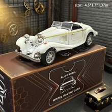 1:38 Scale Vintage 500K Classic Car Model, Retro Mercedes-Benz Static Display Collectible, Birthday Cake Decor, High-End Automotive Model, Suitable As Birthday Gift, Christmas Gift, Halloween Gift, Perfect Gift, Stationery - Multicolor - View 5