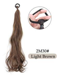 Synthetic Hair Extension Wrap Around Ponytail Bun Hairpiece Messy Curly Elastic Hair Tie Bowknot Bun And Updo Hair Extensions Suitable For Women's Everyday Wear - Brown-Black