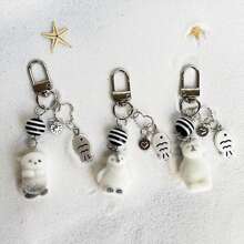 1pc Unisex Cartoon Otter Keychain Cute Bow Heart Star Pendant Cartoon Accessories Bag Pendant; Keychain Bag Jewelry Back To School Season Fall