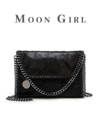 Women's Handbags, Small Black Chain Bag,Vegan Chain Shoulder Bag, Chain Bag, Soft Bag New Chain Shoulder Bag, Handbag, Bucket Bag, Tote Bag, Suitable For Leisure, Work, Shopping