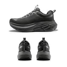 Women's Walking Shoes Cushion Comfortable ActiveBreeze Running Tennis Shoes Non-Slip Workout Gym Sports Athletic Breathable Fashion Sneakers - 黑色 - 查看 2