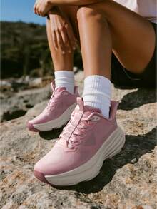 Women's Slip On Walking Shoes Hands-Free Cushion Running Tennis Non-Slip Comfortable Gym Workout Athletic Breathable Fashion Sneakers SwiftLite - Hồng - Xem 1