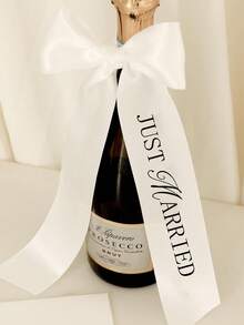 Dây ruy băng trang trí đám cưới tùy chỉnh, Dây ruy băng trang trí chai sâm panh, Dây ruy băng trang trí ly sâm panh trong lễ cưới, Dây ruy băng trang trí ly sâm panh tiệc tùng, Nhãn chữ tùy chỉnh, Dùng để trang trí sâm panh và rượu vang, Gói quà, Thích hợp cho đám cưới, sinh nhật, quà tặng lễ Phục sinh, quà tặng tiệc tùng, buộc bó hoa, trang trí tiệc, Dễ dàng lắp đặt - Nhiều màu - Xem 5