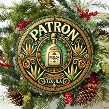 Circular Patron Tequila Aluminum Sign Vintage Metal Wall Art With High-Definition Print Durable And Deform-Resistant - 彩色 - 查看 3