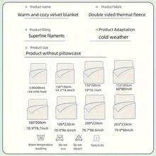 1pc Reversible Warm Fleece Blanket, Suitable For All Seasons