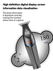 Kemei KM-1772 Men's Hair Clipper, Carving Wireless Trimmer, Professional Men's Haircut Machine, USB Rechargeable Men's Shaver, Men's Hair Styling Tool, Gift For Men - Black - View 4