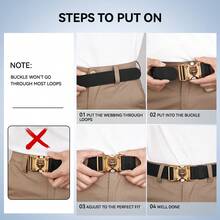 WilliamPOLO Cinturón táctico para hombres con hebilla de liberación rápida con cabeza de tigre, ancho de 1.5", ajustable para cintura de 26 a 50 pulgadas, cinturón de cinta de nilón para todas las estaciones - multicolor - Ver 8