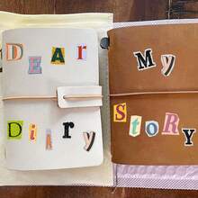 145 张/2 张杂志字母贴纸 字母数字贴纸 适用于剪贴簿用品、相册、水瓶、礼品盒、DIY 工艺品、旧日记本、门教室装饰 - 彩色 - 查看 3