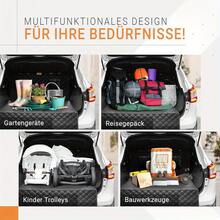 防水、防刮 SUV 货箱内衬 - 防尘防宠物毛发，易于清洁，涤纶材质，适合大多数车辆，全天候使用，全天候汽车垫 | 宠物垫 | 耐用的狗运输配件货箱内衬 - 黑與白 - 查看 8