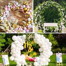 1 Set Diameter 1.8m/2m Round Metal Wedding Arch, Balloon Arch Decoration Stand, Photo Booth, Wedding Ceremony, Anniversary, Birthday, Bridal Shower, Photo Background - Gold - View 8
