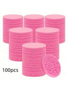 10/20/30/50/60/100 件 100% 天然压缩面部海绵，天然纤维素面部海绵，用于清洁、去角质、洗脸、卸妆和 SPA 使用 - 女士旅行护肤必需品，可重复使用的化妆海绵，配有透明塑料海绵储物罐，适合家庭和旅行 - 彩色 - 查看 19