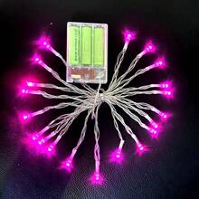 1pc 3 Meters 20 Bulbs Fairy Lights, Battery Powered Decorative Lights For Christmas, Halloween, Spring Festival, Eid, Indoor Decoration, Wedding & Party