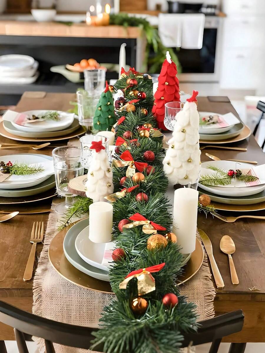 118.11inch Artificial Dense Christmas Decoration Green Grass Garland, Artificial Pine Greenery Garlands, Holiday Decoration Soft Green For Outdoor Indoor Use Artificial Greenery Garden Or Party Wedding, Christmas Fireplaces Decor, Able Indoor Outdoor Front Door Porch Home Decor, Home Decor Christmas Decorations Room Decor