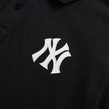 MLB Męskie i damskie koszulki polo z krótkim rękawem, uniwersyteckie koszulki polo z odkrytym dekoltem, koszulki codzienne, koszulki sportowe z klapami 3APQV0353-50BKS