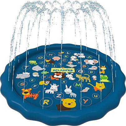 Almohadilla Para Salpicaduras De Agua De 68 Pulgadas, Almohadilla Para Salpicaduras De Verano Para NiñOs, Actividades Inflables En La Piscina, Juegos Al Aire Libre, Divertidos Juguetes De Agua Para NiñOs Y NiñAs De La Familia, Apto Para NiñOs De 3+ AñOs.