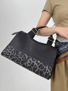 Túi xách cá nhân hóa thời trang Y2K dành cho nữ, túi đeo vai họa tiết da báo phong cách Punk đường phố với nhiều ngăn và dây đeo vai có thể tháo rời. Ví nữ hoàn hảo cho sử dụng hàng ngày, tiệc mua sắm, đi làm và là một món quà thời trang hoàn hảo cho kỳ nghỉ. - Xám - Xem 8