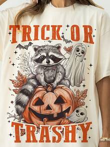 Floral Ghost T-Shirt, Vintage Spooky Ghost Tops, Halloween Fall Ghost Shirts, Funny Pumpkin , Cute Floral Halloween Ghost 220G Cotton – Durable And Breathable, Great For Travel, Weekend Brunch, Sual Friday, Office, Or Daily Errands – Stylish Comfort For All Ages – I Gift For Boyfriend, Girlfriend, Mom, Dad, Or Ns Who Love Quality And Style - 白色7 - 查看 1
